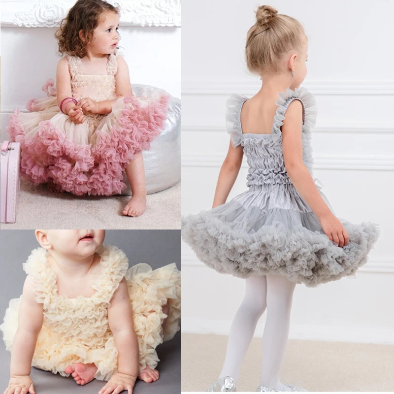 

Tutu Dress Baby Girls Dress Opening Ceremony Clothing Tutu Party Elegant Wedding Birthday Wear Girls Princess Dress Kid Vestidos