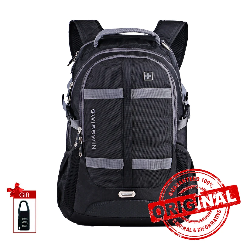 Рюкзак SW8350 мужской для ноутбука 17 дюймов военная сумка дорожный ранец черная