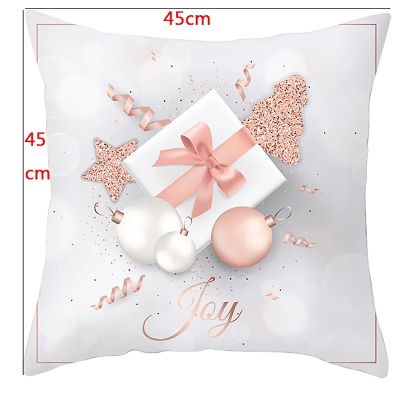 1 шт./лот розового золота Рождество вечерние ПИЧ скин размером 45*45 см наволочка
