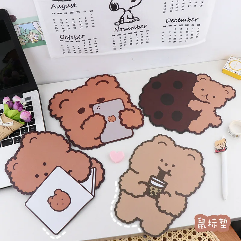 

1 Pc Lovely Animal Mouse Pad Kawaii Bear Desk Mat Pads Waterproof Office Decoration Cup Mat Antislip Girls Boys Cute Stationary