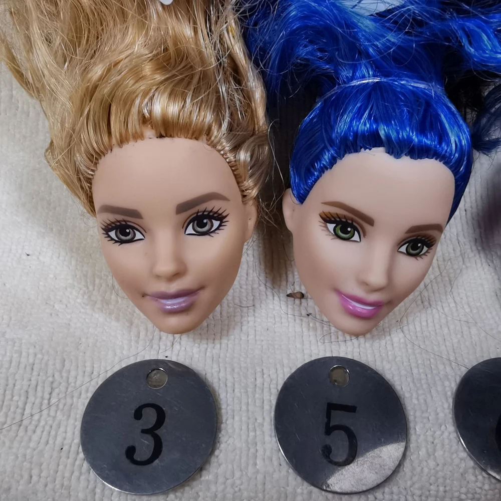 B666-8 Original Foreign Trade West Asia Dimples Beauty 1/6 OOAK NUDE Doll Head Mussed MIXED Hair for DIY | Игрушки и хобби