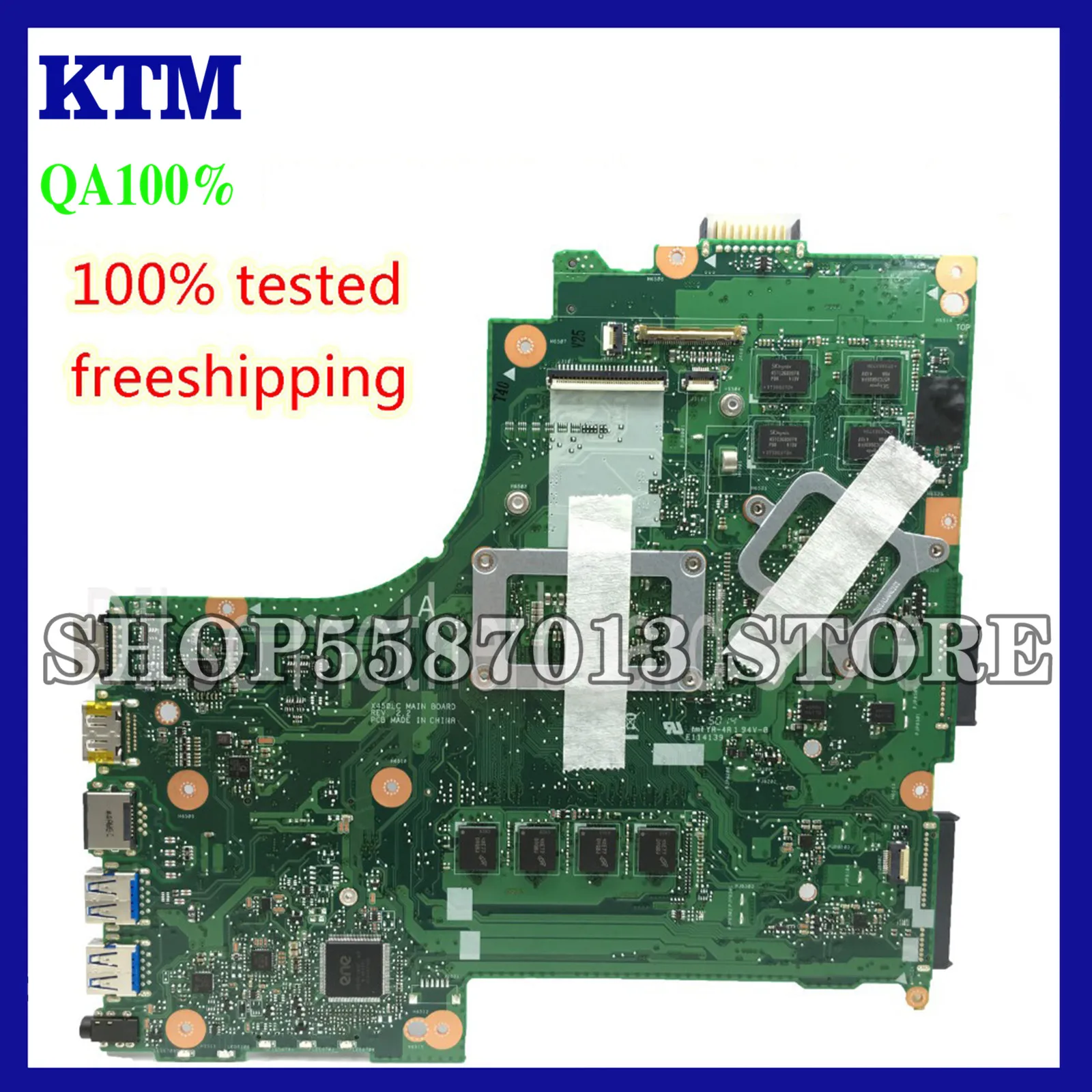

KEFU X450LD For ASUS X450LC X450LA X450LB REV2.2 Laptop Motherboard I5-4200U GT720M Test work 100%