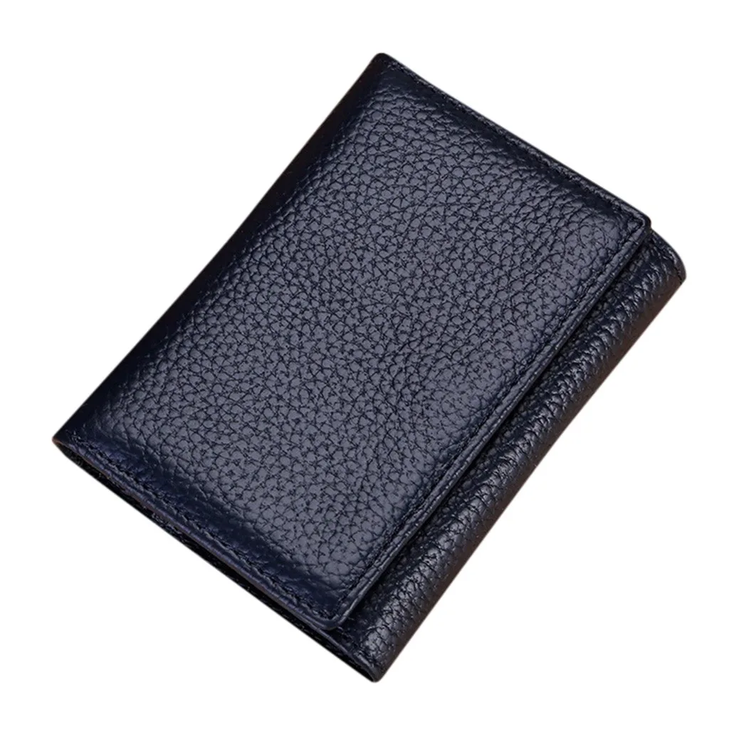 Женские мужские мини кошельки кожаный кошелек для монет трехкратный кредитный