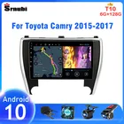 Автомагнитола 2 Din на Android 10 для Toyota Camry 7 XV 50 55 2015 2016 2017, мультимедийный видеоплеер с GPS-навигацией, 4G, Wi-Fi, автомобильная стереосистема