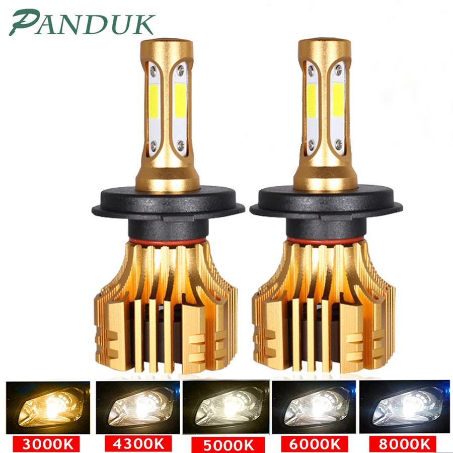 PANDUK светодиодный головной светильник 16000LM 4300K 6000K 9005 H1 880 H4 H3 H7 H11 3000K 9006 HB3 HB4 лампы