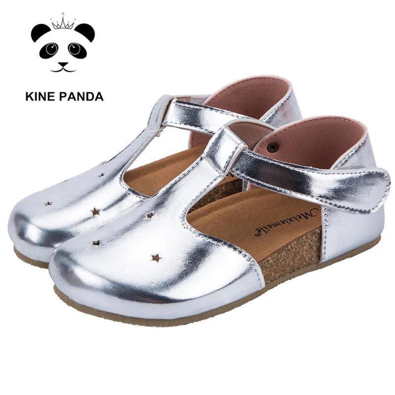 Коров с принтом пандой для маленьких девочек Детские сандалии пробковой