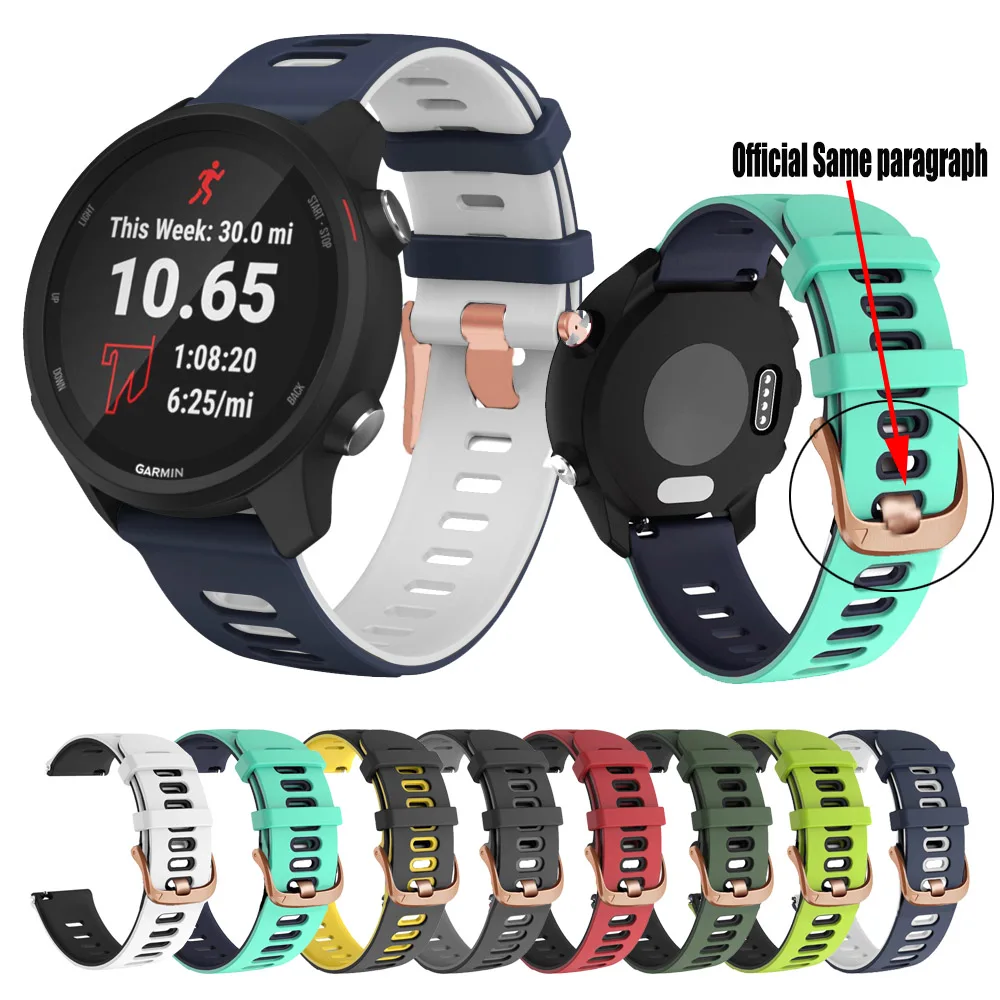 

Силиконовый ремешок для Garmin vivoactive 3 4/Forerunner 645, сменный ремешок для наручных часов, ремешок для Huawei GT 2 42/46 мм, браслет