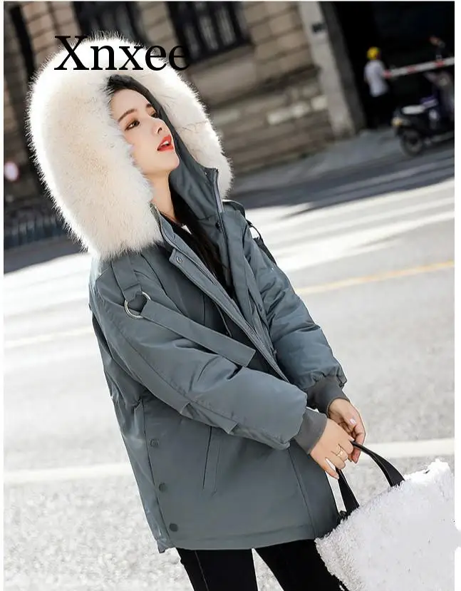 Xnxee трендовая облегающая универсальная зимняя одежда с капюшоном на молнии