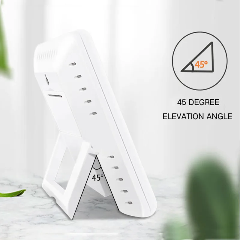 TECLASER Цифровая метеостанция комнатный гигрометр часы термометр большой экран