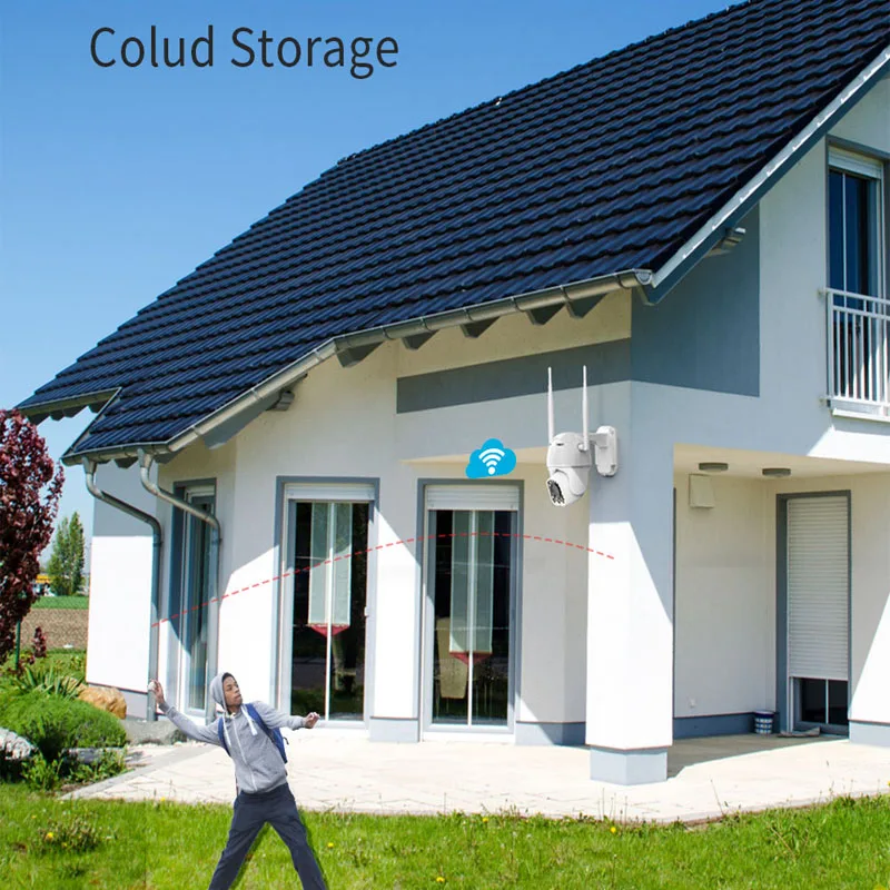 Открытый сигнал движения 2MP IP камера WiFi двойная антенна скорость купольная с