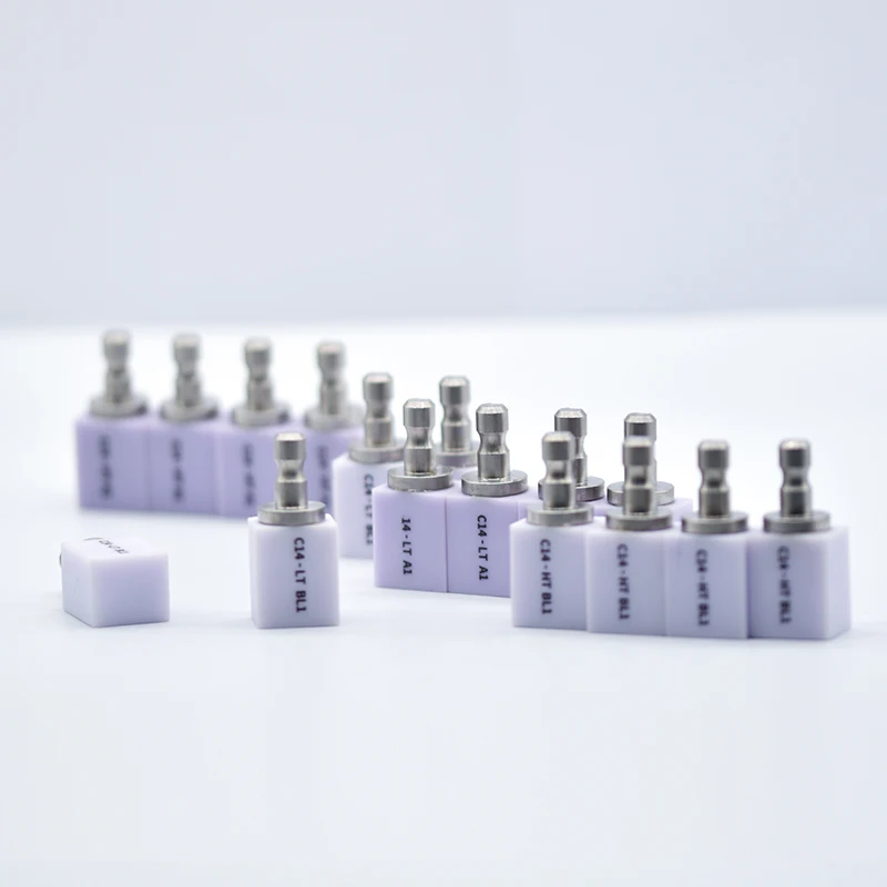 YUCERA Wholesale Dental Materials Lithium Disilicate Block C14  5 PCS Glass Dental lab Aesthetics Restoration with Glass Ceramic