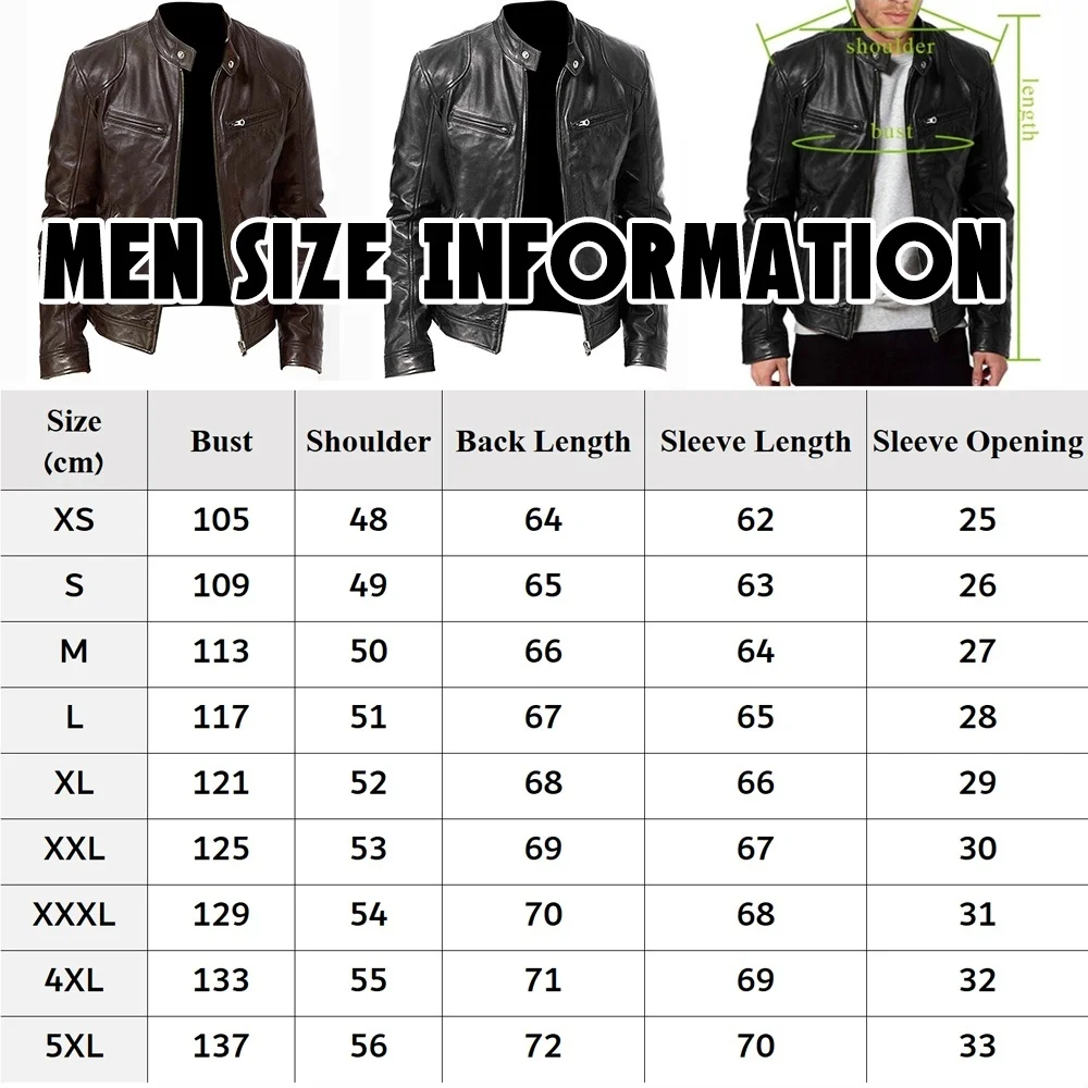 Мужские классические кожаные короткие куртки на молнии с воротником стойкой