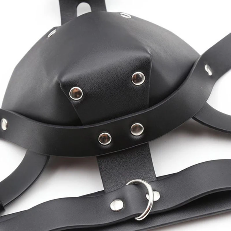 Секс-бондаж женская маска для рта с шариком кляп головной убор Фетиш-маска