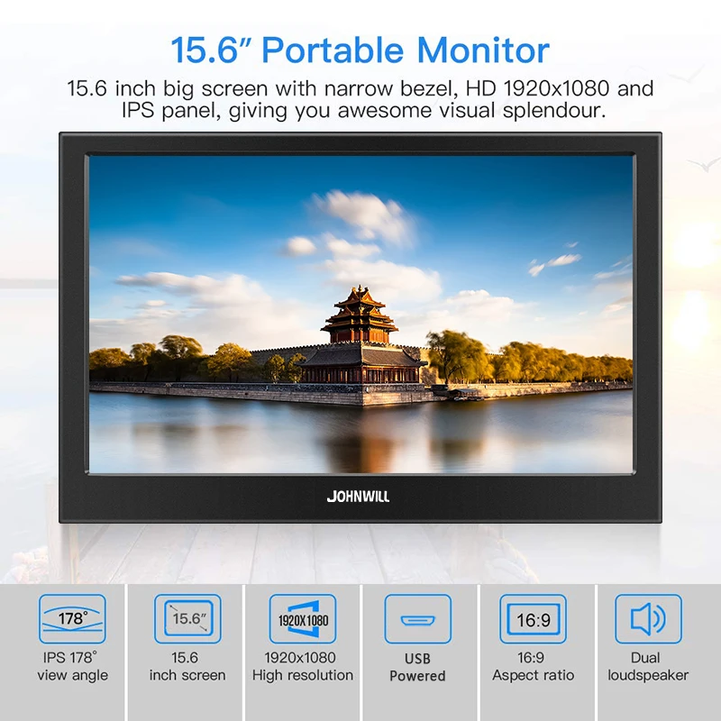 15," дюймовый монитор ips сенсорный экран ЖК-ПК Raspberry Pi 1920x1080 ips портативный HDMI USB игровой монитор компьютер для PS4 Xbox360