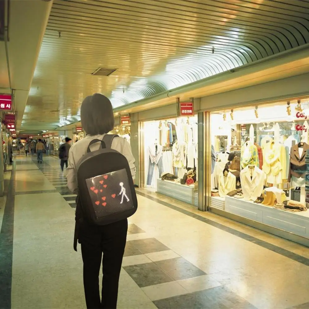 Smart Led Backpack Screen Wifi Advertising with Display Wireless Dynamic Shoulder Bag Gift | Лампы и освещение