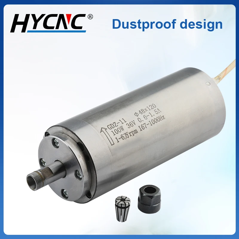 

GDZ-11 Spindle Motor 100W Circuit Board 48mm Perforated Water-Cooled Self-Cooling 60,000 Rpm Cnc Engraving Accessories