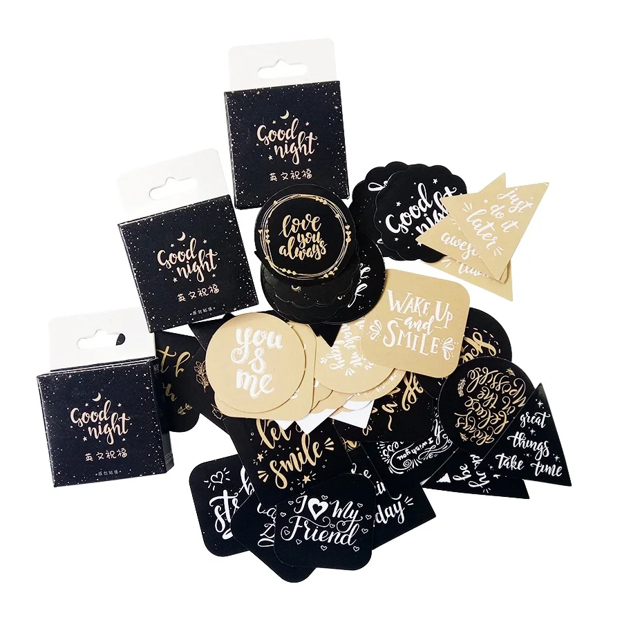 45 шт./лот милые декоративные наклейки с благословением на английском языке