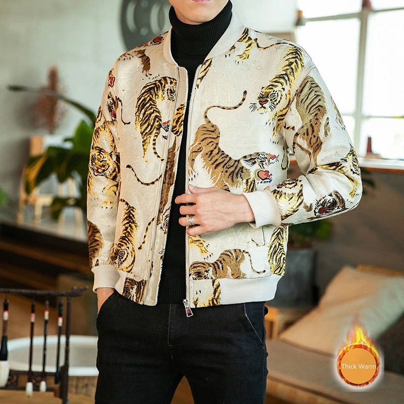 

with Autumn clothes love prints, men's overcoats