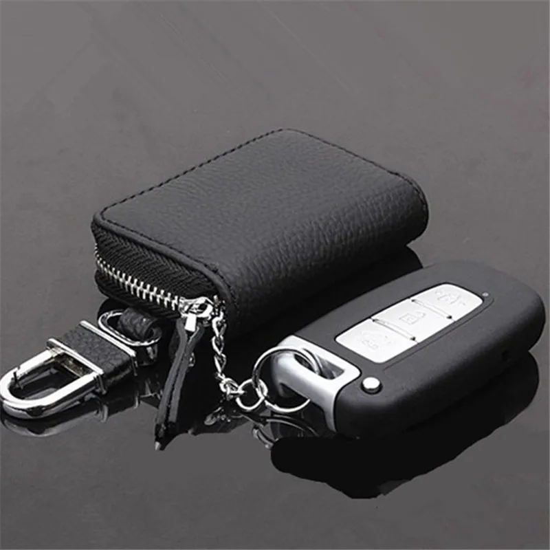 

PU Leather Car Key Wallets Men Women Key Holder Housekeeper Key Organizer Keychain Cover Zipper Keys Case Bags Key Pouch Wallet