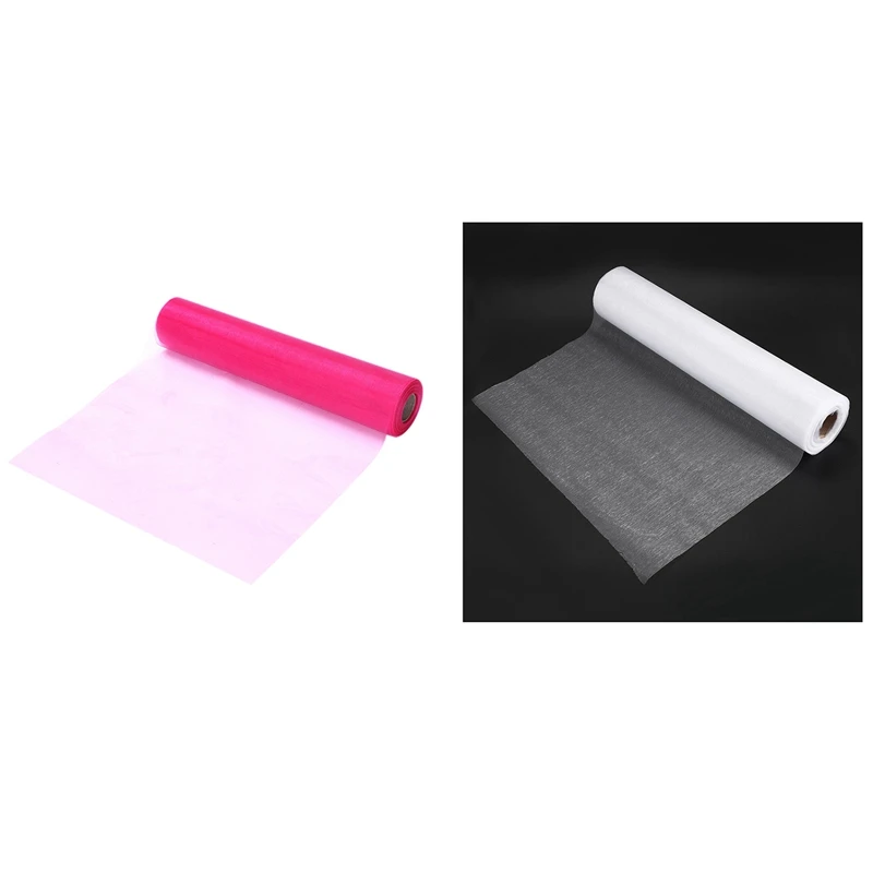 2 шт. 26 м x 29 см органза рулон створки тканевый чехол на стулья банты настольная