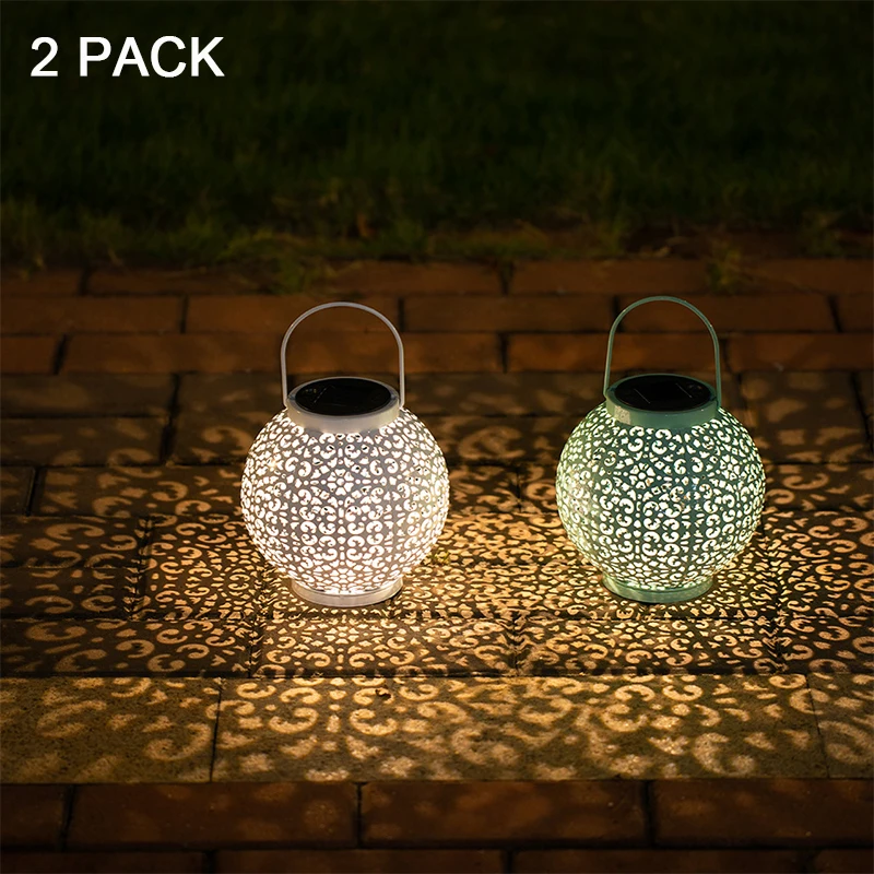 

2 PACK Solar Lantern LED Lights Outdoors Waterproof For Garden Landscape Yard Decoration Lamps Street Lantern Balcony Sunlight