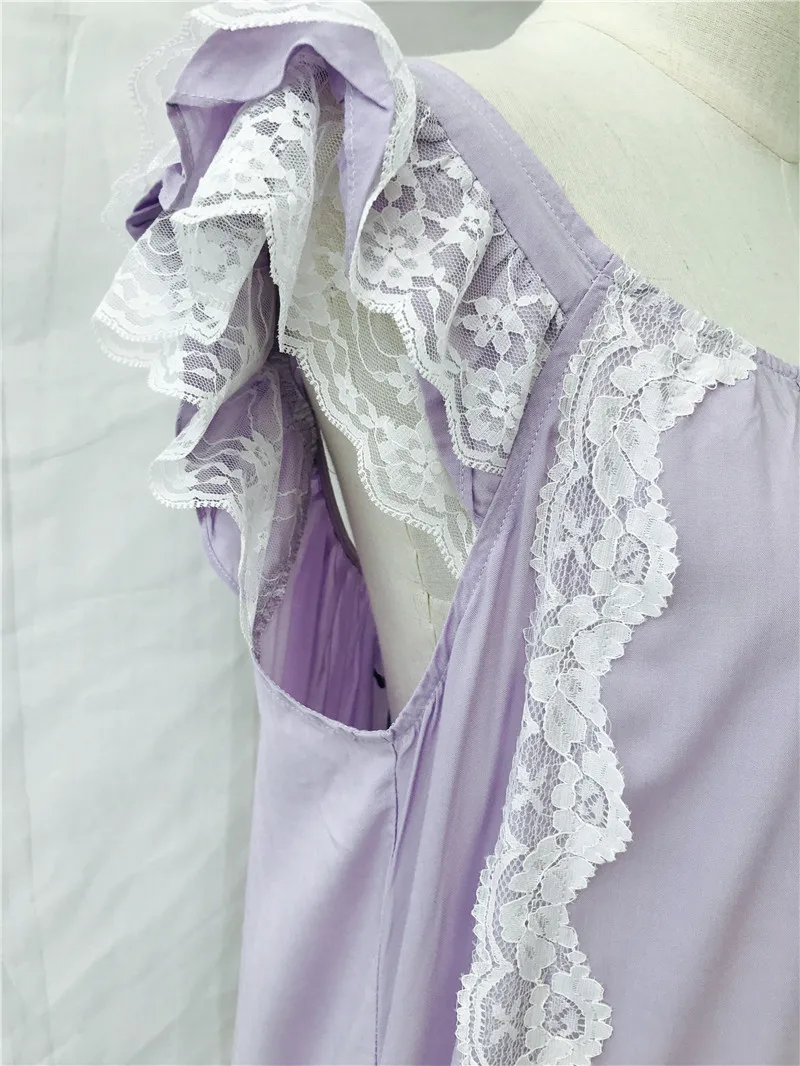 Ночная рубашка Пижама для дома кружевное платье Однотонная ночная сорочка сна и