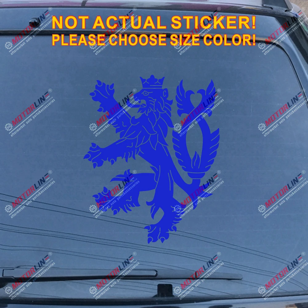 Синий Чешская наклейка с изображением Льва наклейка чехи автомобиль винил выберите размер и цвет без bkgrd b - Название цвета: Синий