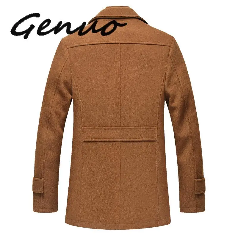 Genuo Новая Мужская Зимняя шерстяная одежда пальто для мужчин солнцезащитные очки