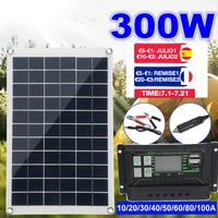 waterproof 300w flexible solar panel kit complete dual 125v dc usb with 103060a100a solar controller solar cells