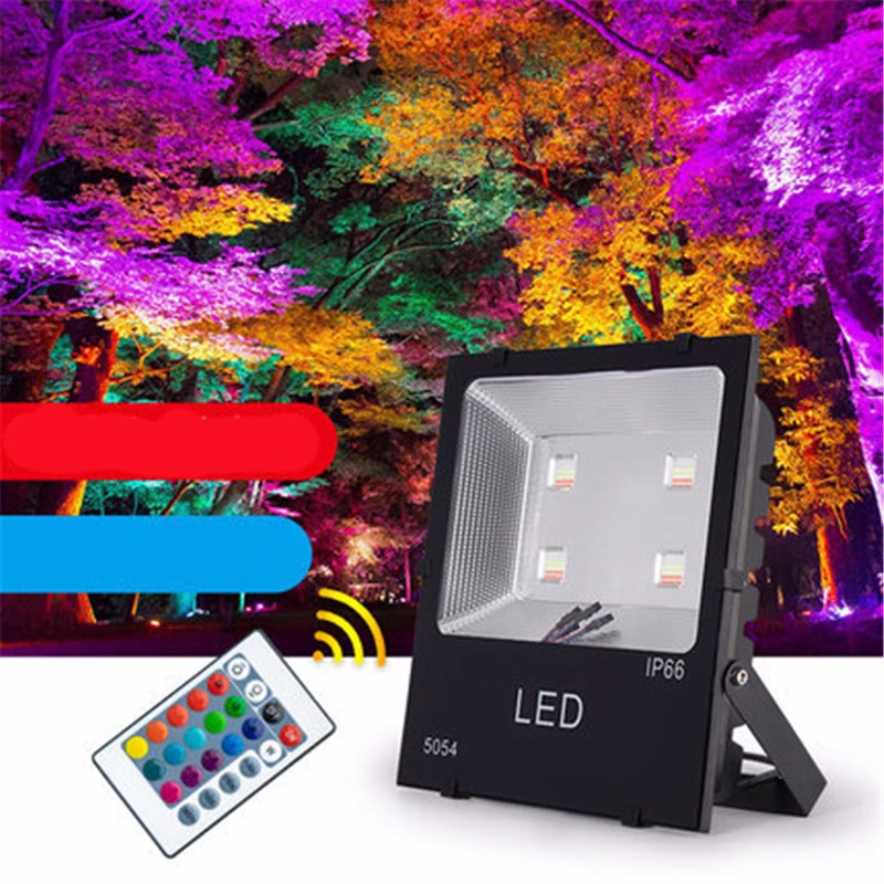 

RGB LED Flood Light Outdoor Spotlight 30W 50W 100W 150W 200W 300W Led Floodlight 16 Color AC85-240V Reflector Led Waterproof