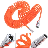 9m 5 x 8mm durable flexible pu recoil hose spring tube with fast interface and thicker trachea for compressor air tools