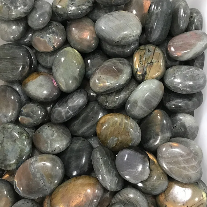 Натуральный фиолетовый и желтый Лабрадорит пальмовый камень драгоценные камни