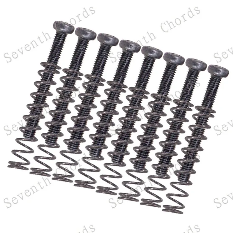 8pcs gold elektrische gitarre pickups schrauben und quellen gitarre humbucker pickups höhe einstellen bolzen und frühling m3 30mm free glo