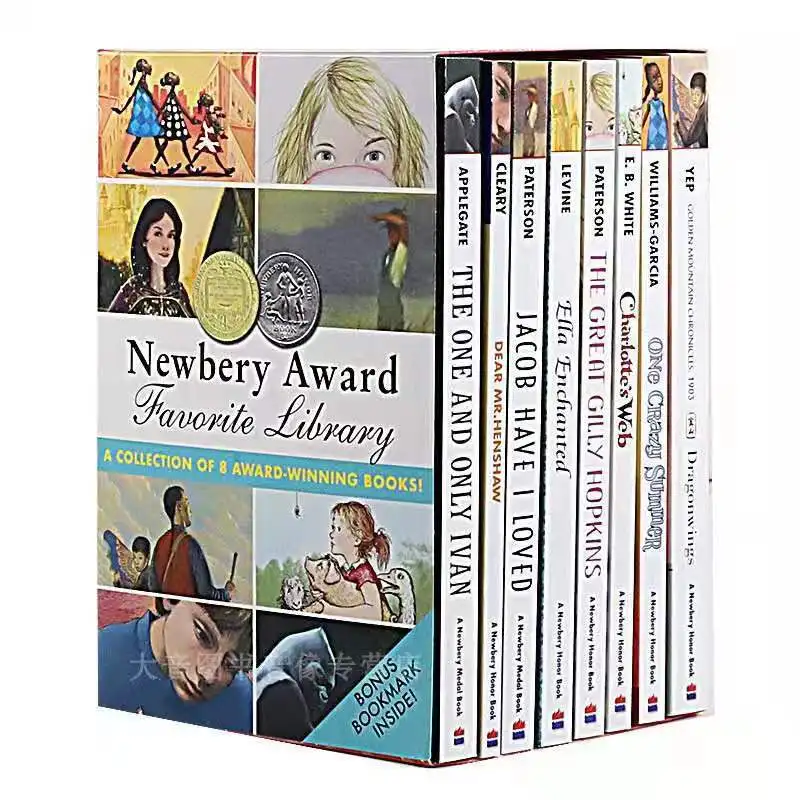 Enlarge 8 Books Newbery Award Favorite Library English Reading Of Growth Story Books For Children Learn English Reading Books