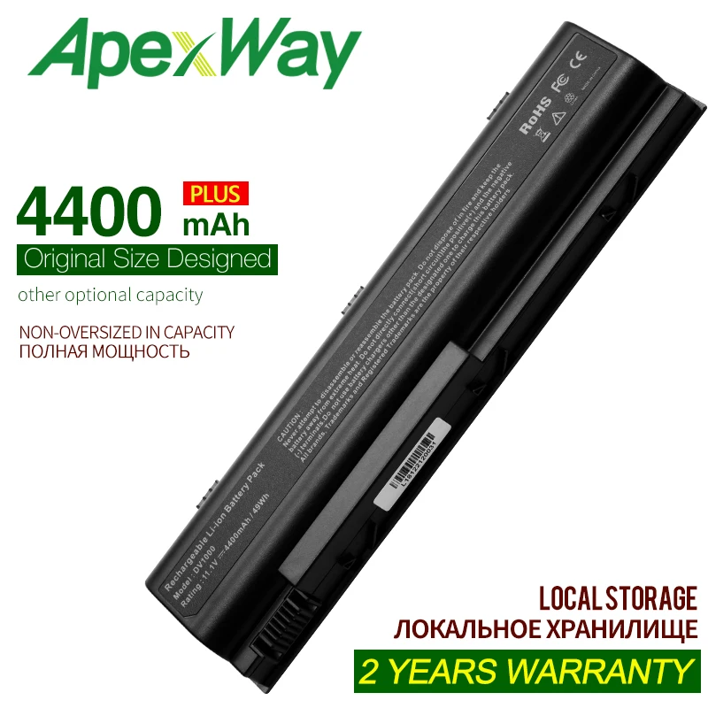 Аккумулятор ApexWay 4400 мАч для HP Pavilion G3000 G5000 dv5000 dv1000 dv4000 Compaq Presario C300 C500 M2000 v2000 v5000