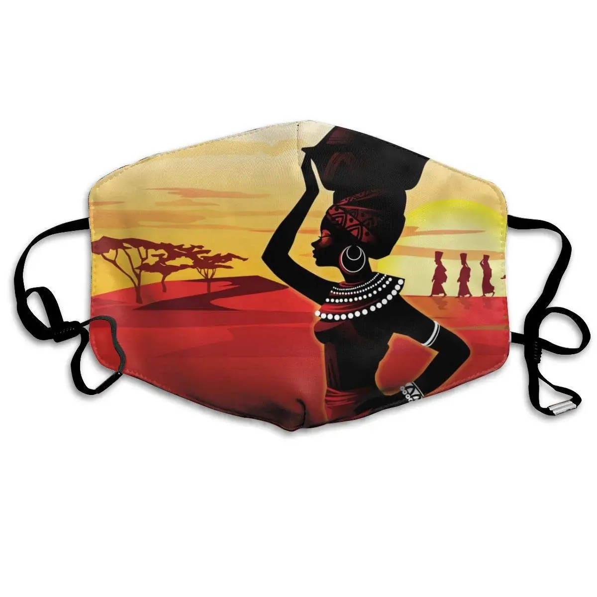 Традиционная африканская женская маска для рта против пыли лица детей мужчин