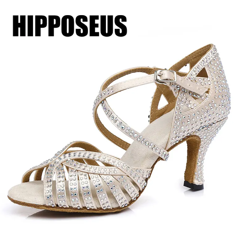 Женские туфли для латиноамериканских танцев Детские атласные бальных танго