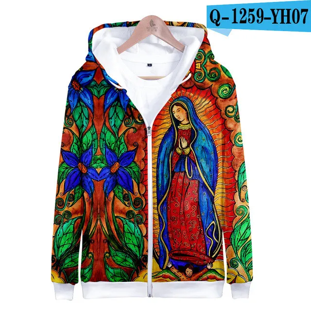 3dLL-107 Our Lady Of Guadalupe Virgin Mary catcotic, Мексика, высококачественные толстовки для мужчин, Повседневная Толстовка с капюшоном, модный пиджак, одежда - Цвет: 3dLL-107