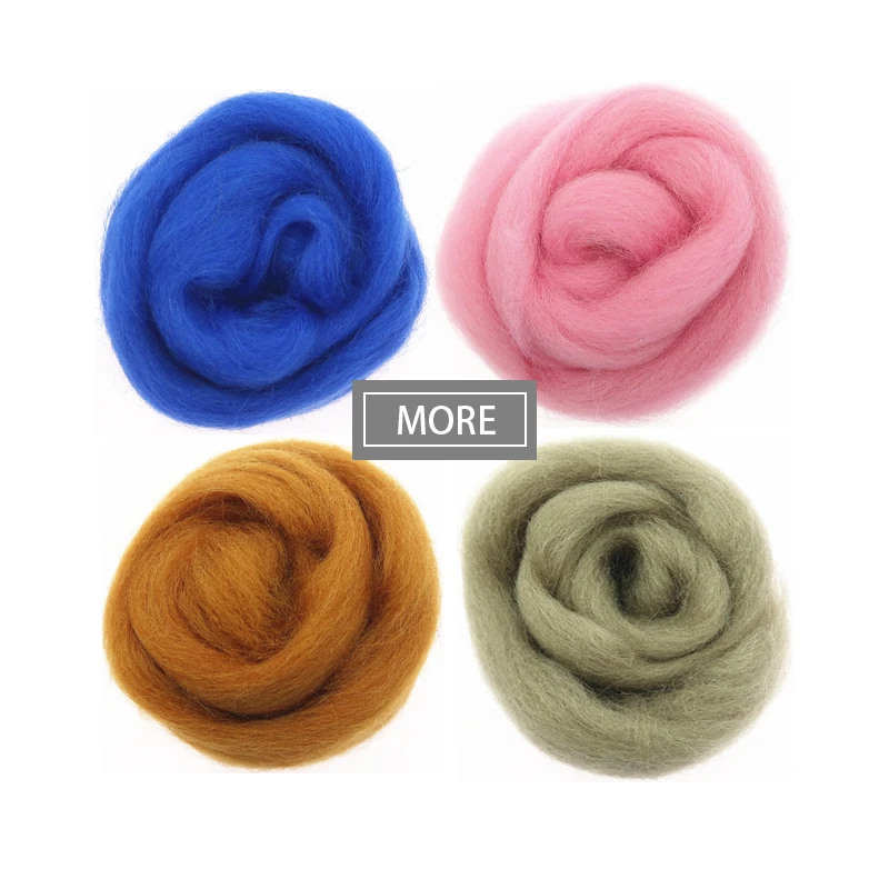 50/100 г/пакет Мягкий войлок шерстяной вязаный пуловер ровинг шерсть волокна для