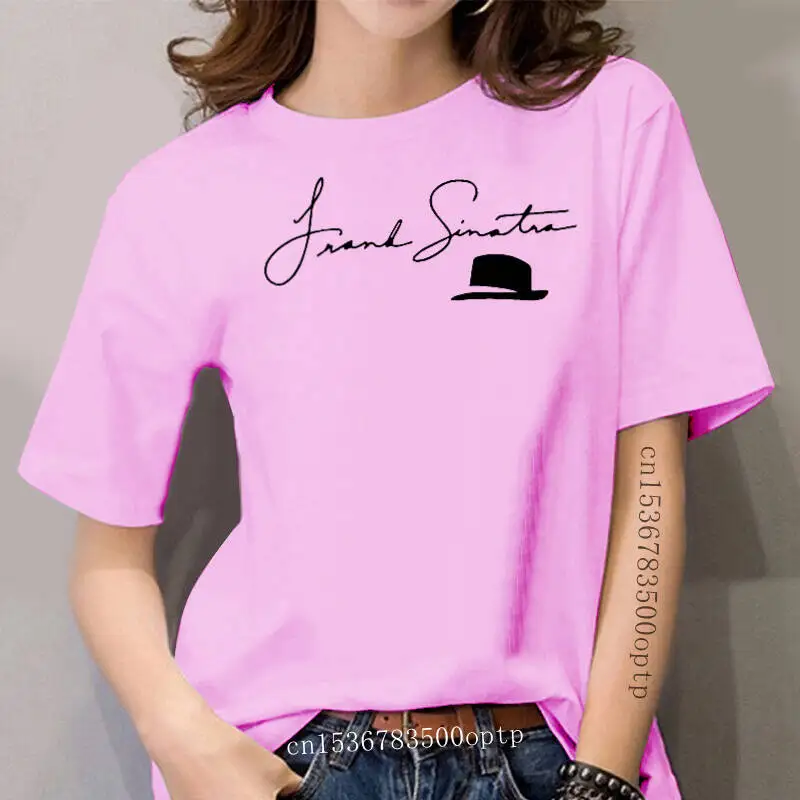

New Arrivals women's popular singer Frank Sinatra T shirt printing t-shirt hot sale women Fashion Novelty Short Sleeve Tee
