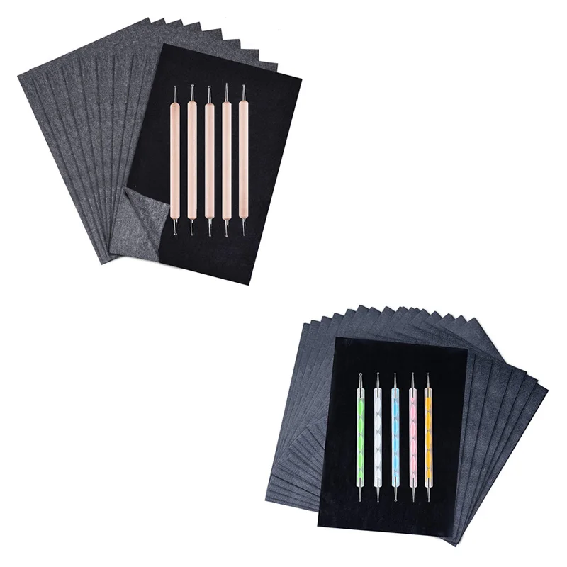 

200 Sheets Graphite Paper Black Carbon Transfer (8.5 x 11.5 Inch)Tracing Paper with 5 PCS Styluses