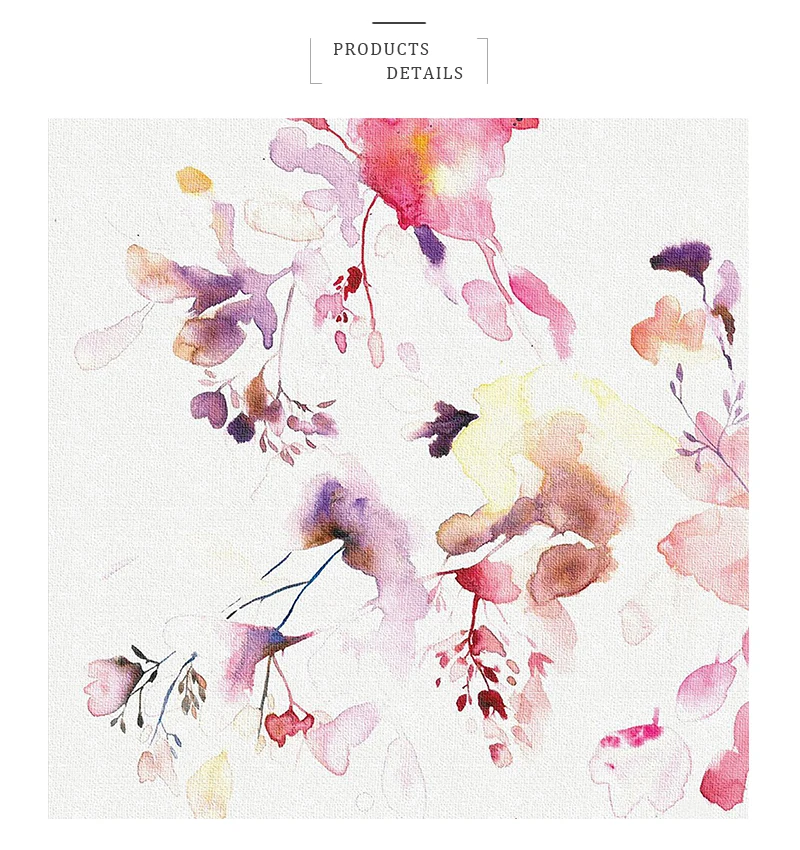 Pink Flower Watercolor Wall Art Living Room Minimalism Home Poster Print Plant Blossom Canvas Painting Decoration Picture Decor | Дом и сад