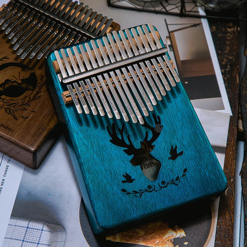 Kalimba 17 клавиш красное дерево большой палец пианино mbira музыкальный инструмент
