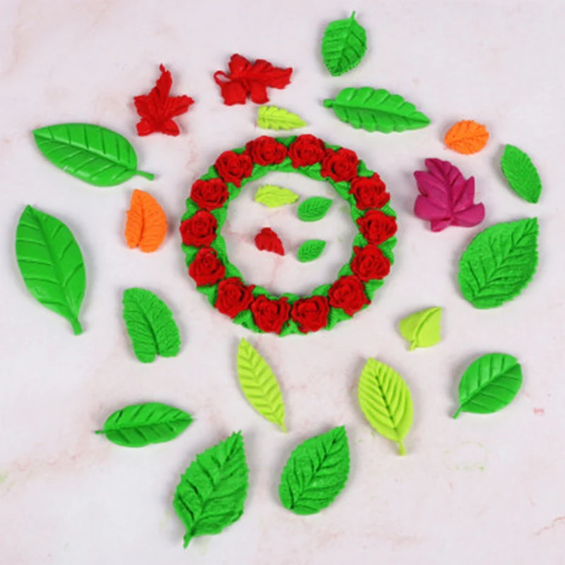 3D сахара полимерной глины дерево кленовый лист формы силиконовая форма для