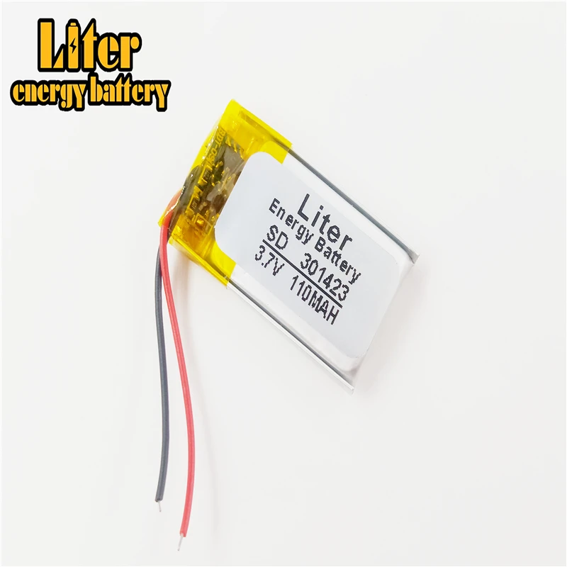3 7 V 110mAh 301423 литий полимерный ионный аккумулятор для Mp3 MP4 MP5 GPS Мобильный bluetooth|lithium
