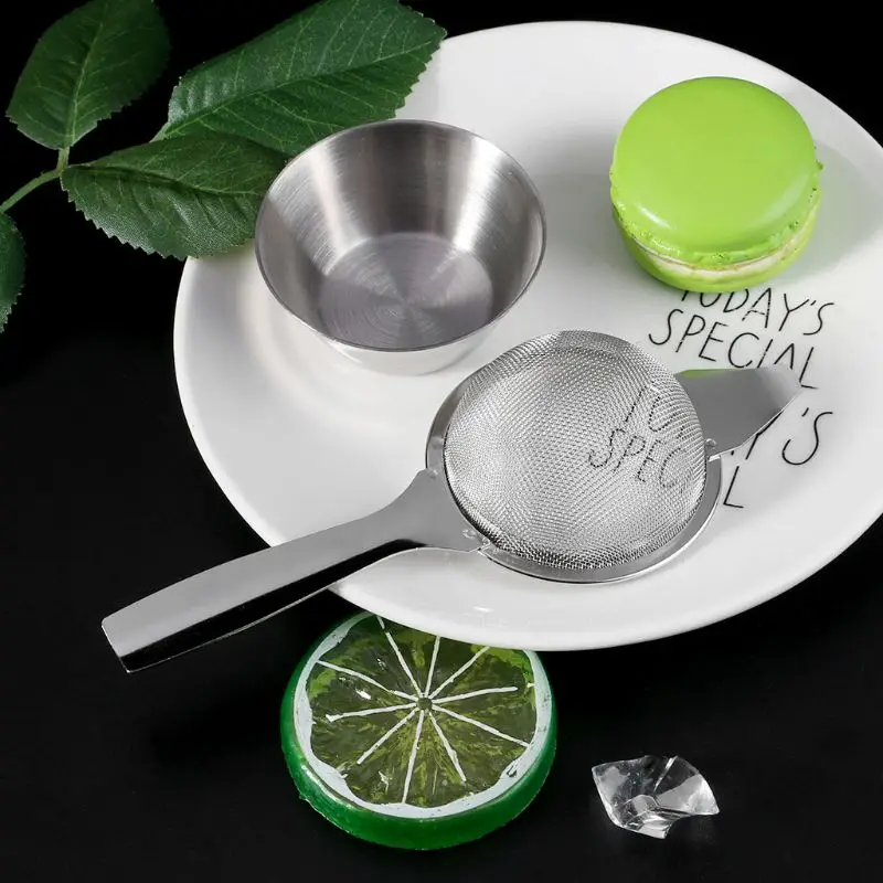 

Stainless Steel Mesh Tea Infuser Metal Cup Strainer Strainer Loose Leaf Filter With Handle Kitchen Tool 85LA
