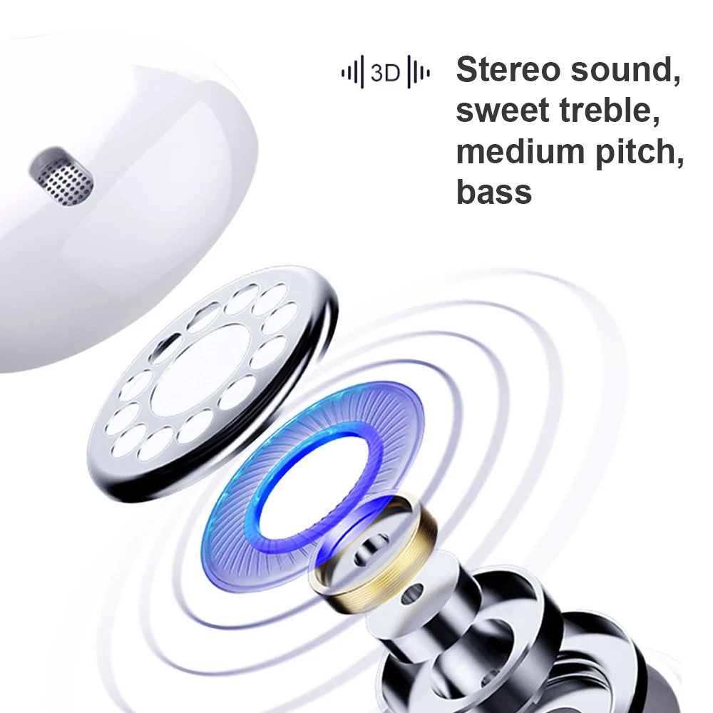 V5.0 Bluetooth наушники HD стерео беспроводные Спорт бас гарнитура со светодиодным