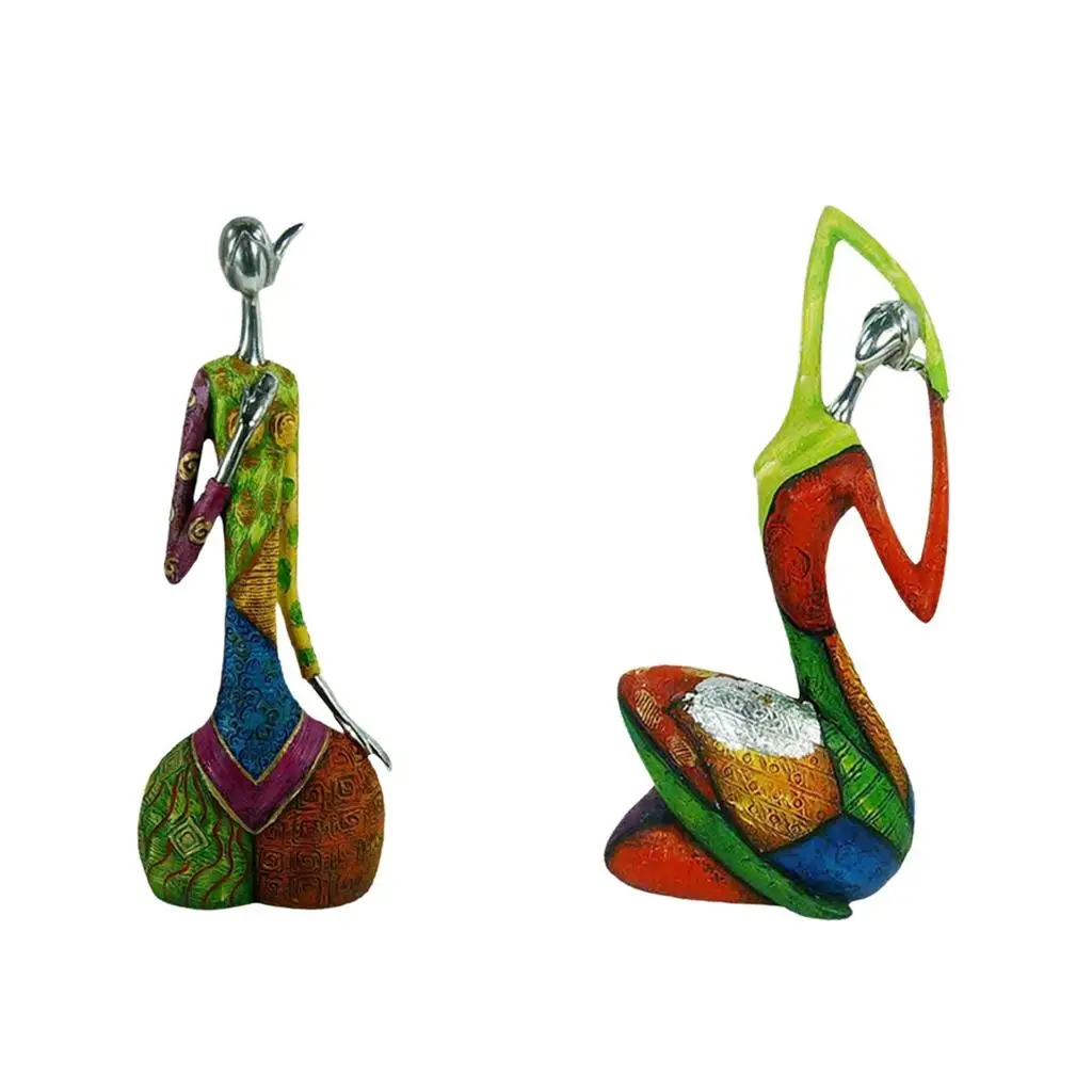 

2x Oil Painting Abstract Art Women Statue Sculpture for Home Office