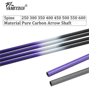 612 шт Высокое качество 76,3 см чистый углерод стрела вала позвоночника 250-600 OD7.2mm DIY углеродная стрела для стрельбы из лука принадлежности для охоты