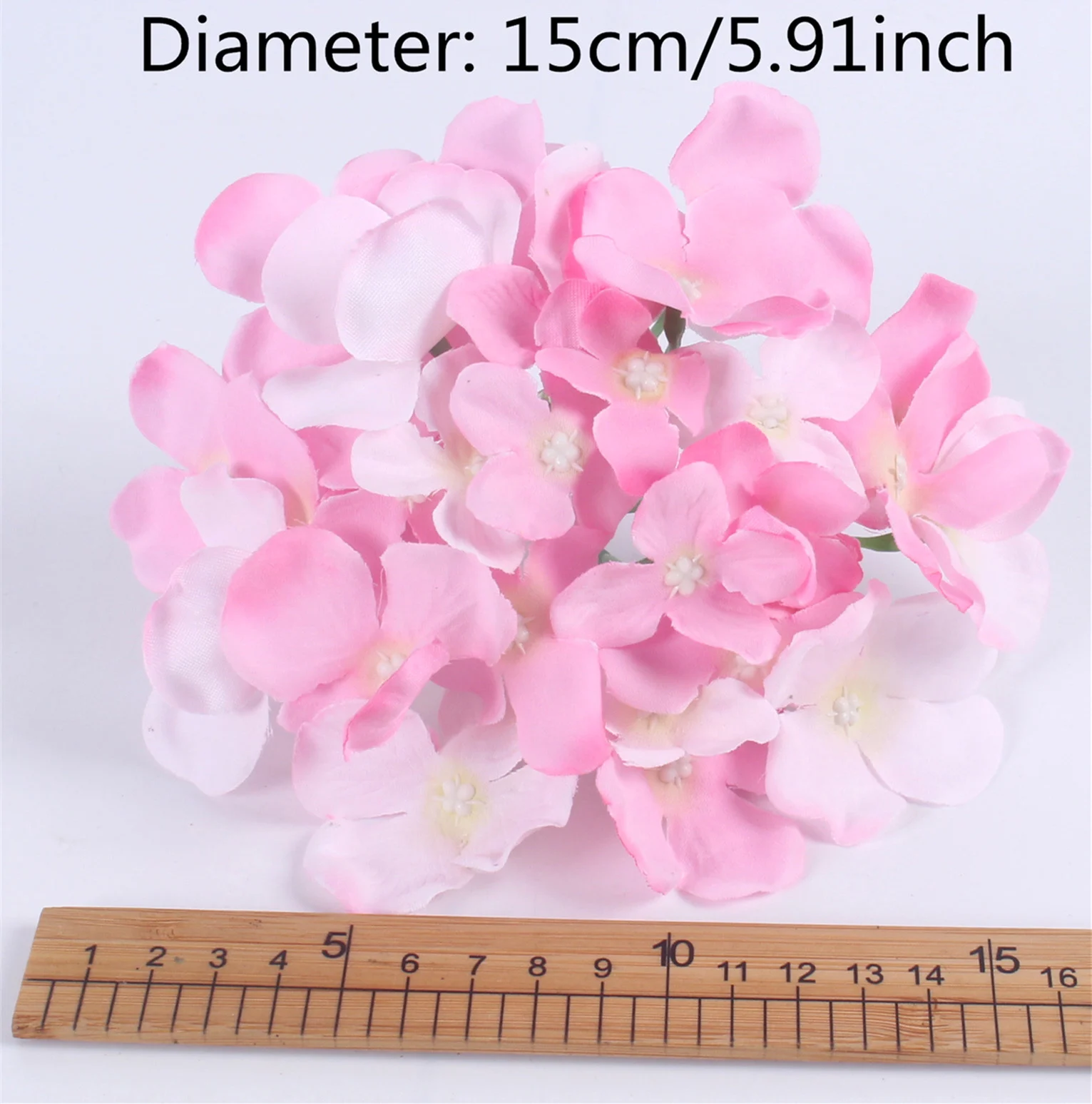 

10pcs/lot Colorful Decorative Flower Head Artificial Silk Hydrangea DIY Home Party Wedding Arch Background Wall Decorative Flowe